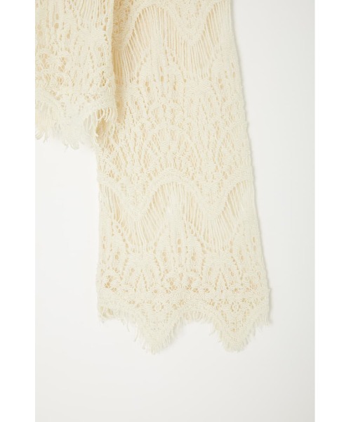 MOUSSY（マウジー）の「SCALLOPED LACE トップス（Tシャツ/カットソー・レディース・ブラック/アイボリー・FREE）」の12枚目の写真