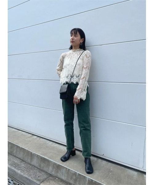 MOUSSY（マウジー）の「SCALLOPED LACE トップス（Tシャツ/カットソー・レディース・ブラック/アイボリー・FREE）」の17枚目の写真