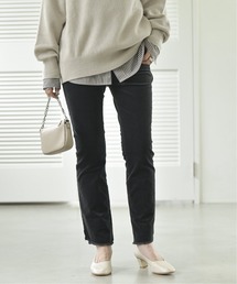 コーデュロイミッドライズミニフレアスリム◆