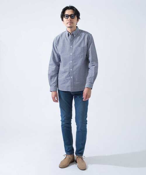 URBAN RESEARCH ROSSO MEN（アーバンリサーチロッソメン）の「『WEB限定』『抗菌』ハイパフォーマンスオックスボタンダウンシャツ（シャツ/ブラウス・メンズ・ブルー系その他/ホワイト/インディゴブルー/ブラック/ネイビー/ブラック系その他/ライトブルー/グレー/グレー系その他/ボルドー/レッド系その他・LARGE/MEDIUM/SMALL/X-LARGE/X-SMALL）」の13枚目の写真
