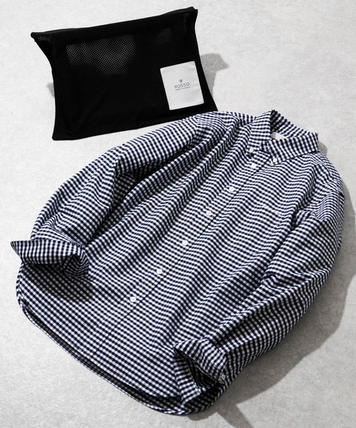 URBAN RESEARCH ROSSO MEN（アーバンリサーチロッソメン）の「『WEB限定』『抗菌』ハイパフォーマンスオックスボタンダウンシャツ（シャツ/ブラウス・メンズ・ブルー系その他/ホワイト/インディゴブルー/ブラック/ネイビー/ブラック系その他/ライトブルー/グレー/グレー系その他/ボルドー/レッド系その他・LARGE/MEDIUM/SMALL/X-LARGE/X-SMALL）」の8枚目の写真