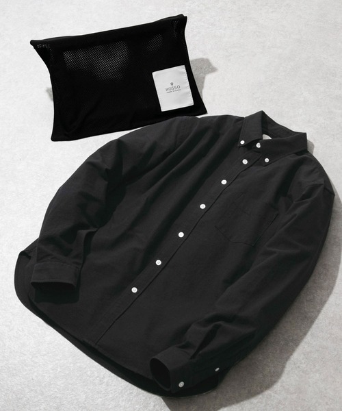 URBAN RESEARCH ROSSO MEN（アーバンリサーチロッソメン）の「『WEB限定』『抗菌』ハイパフォーマンスオックスボタンダウンシャツ（シャツ/ブラウス・メンズ・ブルー系その他/ホワイト/インディゴブルー/ブラック/ネイビー/ブラック系その他/ライトブルー/グレー/グレー系その他/ボルドー/レッド系その他・LARGE/MEDIUM/SMALL/X-LARGE/X-SMALL）」の3枚目の写真