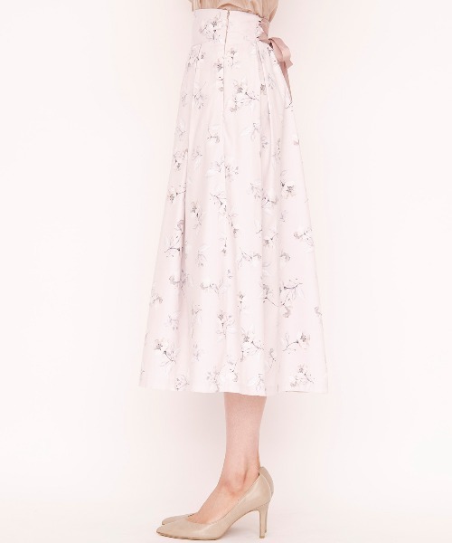 WILLSELECTION（ウィルセレクション）の「ラインポピーバックレースアップスカート（スカート・レディース・ベージュ/ラベンダー・MEDIUM）」の9枚目の写真