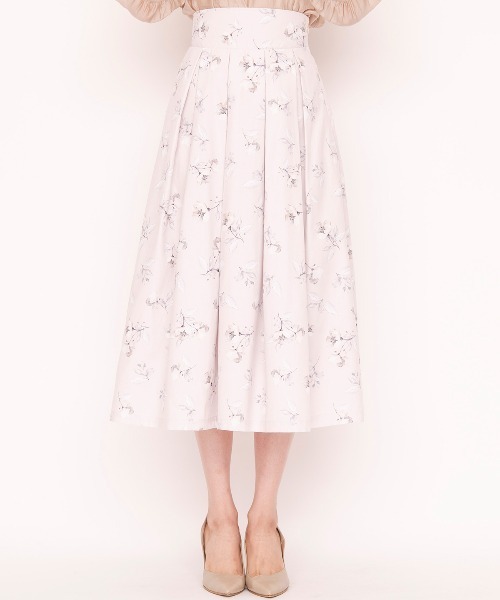 WILLSELECTION（ウィルセレクション）の「ラインポピーバックレースアップスカート（スカート・レディース・ベージュ/ラベンダー・MEDIUM）」の7枚目の写真