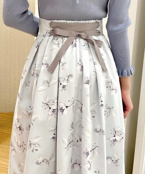 WILLSELECTION（ウィルセレクション）の「ラインポピーバックレースアップスカート（スカート・レディース・ベージュ/ラベンダー・MEDIUM）」の18枚目の写真