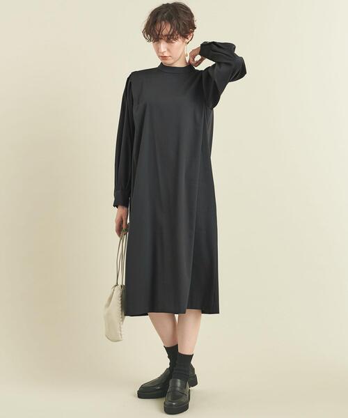 BEAUTY&YOUTH UNITED ARROWS(ビューティーアンドユースユナイテッドアローズ)の「BY スタンドカラーワンピース -ウォッシャブル- ∴(ワンピース・レディース・ネイビー/オリーブ/その他9/モカ・FREE)」の10枚目の写真