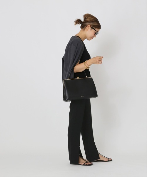 新品未使用　cinoh スリットブラックパンツ CINOH/チノ】BLACK FORMAL FRONT SLIT PANTS/ブラックフォーマル