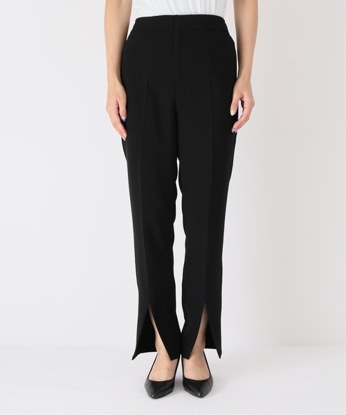 【CINOH/チノ 】 CROP BLACK パンツ サイズ36 CINOH(チノ)｜リラックス パンツ/ブラック の通販｜ELLESHOP