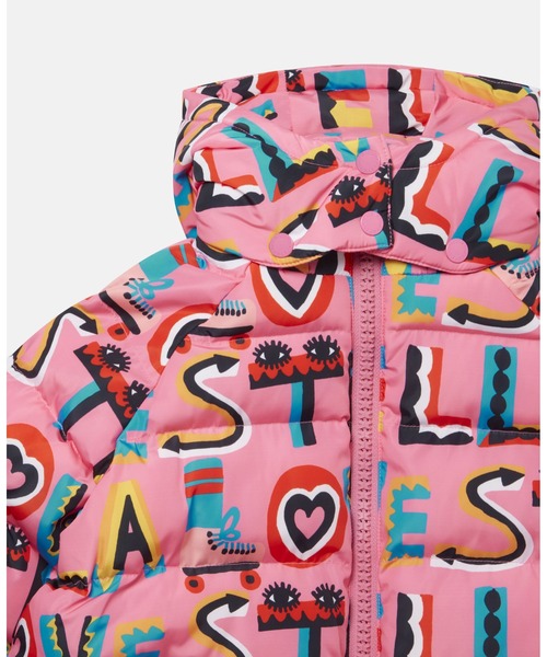 STELLA McCARTNEY（ステラマッカートニー）の「Stella Loves フーデッド パファー ジャケット（その他アウター・キッズ・ピンク・4Y/6Y）」の3枚目の写真