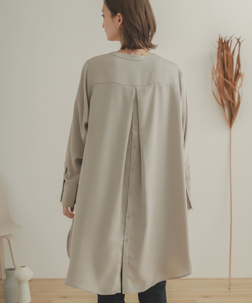 SENSE OF PLACE by URBAN RESEARCH（センスオブプレイスバイアーバンリサーチ）の「クルーネックチュニックブラウス（シャツ/ブラウス・レディース・オフホワイト/ライトベージュ・ONE）」の18枚目の写真