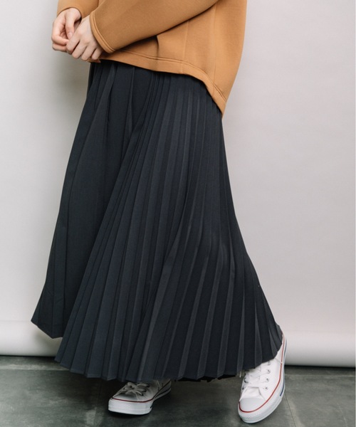 refinedworks(リファインドワークス)の「manywayロングプリーツスカート(スカート・レディース・チャコールグレー/ベージュ/ブルー・FREE)」の10枚目の写真