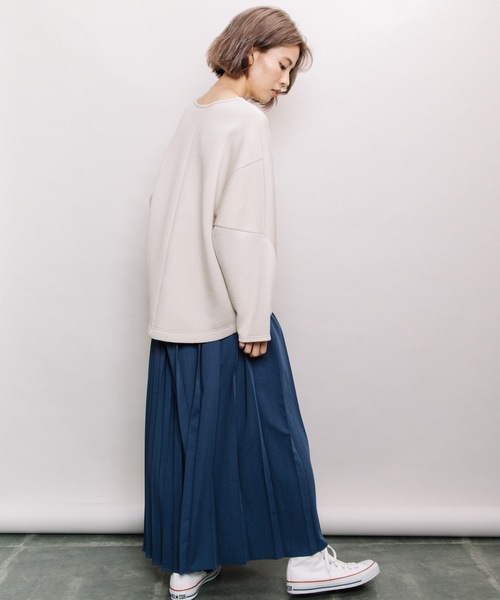 refinedworks(リファインドワークス)の「manywayロングプリーツスカート(スカート・レディース・チャコールグレー/ベージュ/ブルー・FREE)」の19枚目の写真