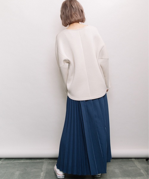 refinedworks(リファインドワークス)の「manywayロングプリーツスカート(スカート・レディース・チャコールグレー/ベージュ/ブルー・FREE)」の18枚目の写真