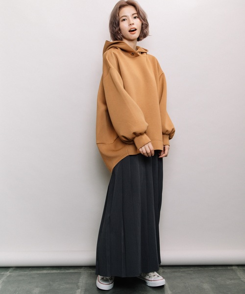 refinedworks(リファインドワークス)の「manywayロングプリーツスカート(スカート・レディース・チャコールグレー/ベージュ/ブルー・FREE)」の14枚目の写真