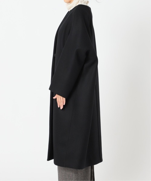 CITYSHOP(シティーショップ)の「OVER COCOON コート(ノーカラーコート・レディース・ブラウン/ブラック・36/38)」の16枚目の写真
