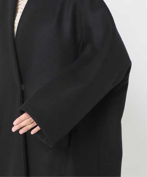 CITYSHOP(シティーショップ)の「OVER COCOON コート(ノーカラーコート・レディース・ブラウン/ブラック・36/38)」の14枚目の写真
