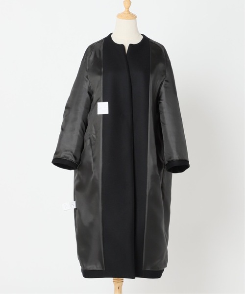 CITYSHOP(シティーショップ)の「OVER COCOON コート(ノーカラーコート・レディース・ブラウン/ブラック・36/38)」の19枚目の写真