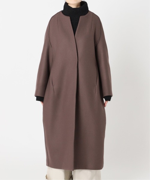 CITYSHOP(シティーショップ)の「OVER COCOON コート(ノーカラーコート・レディース・ブラウン/ブラック・36/38)」の15枚目の写真