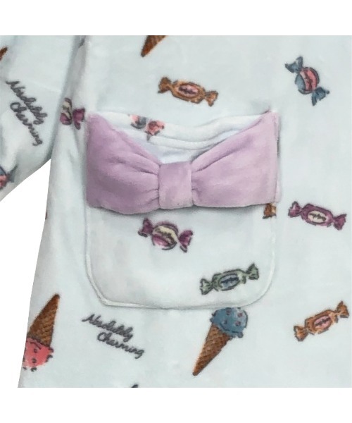 Candychuu（キャンディチュウ）の「アイス柄ルームワンピ×ヘアバンドセット（ルームワンピース・キッズ・サックスブルー・S/M/XS/XXS）」の6枚目の写真