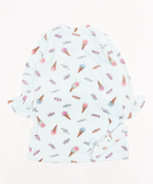 Candychuu（キャンディチュウ）の「アイス柄ルームワンピ×ヘアバンドセット（ルームワンピース・キッズ・サックスブルー・S/M/XS/XXS）」の5枚目の写真