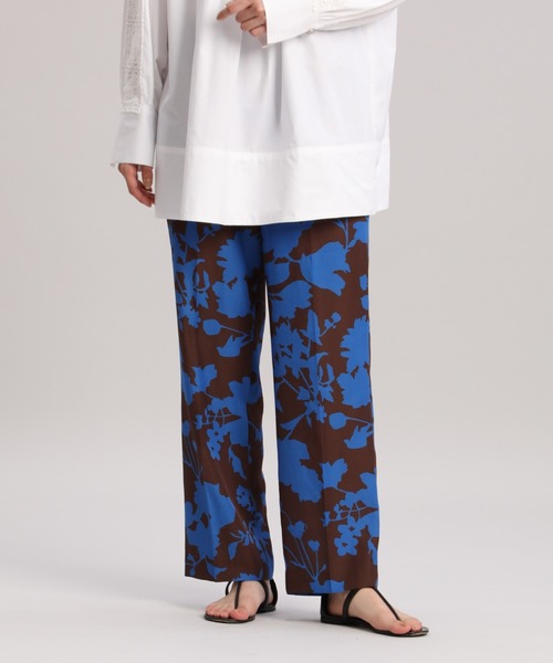 Maison de Beige（メゾンドベージュ）の「《Masion de Beige》大花柄セミワイドパンツ《Viscotecs》（その他パンツ・レディース・ブラウン・9号）」の9枚目の写真