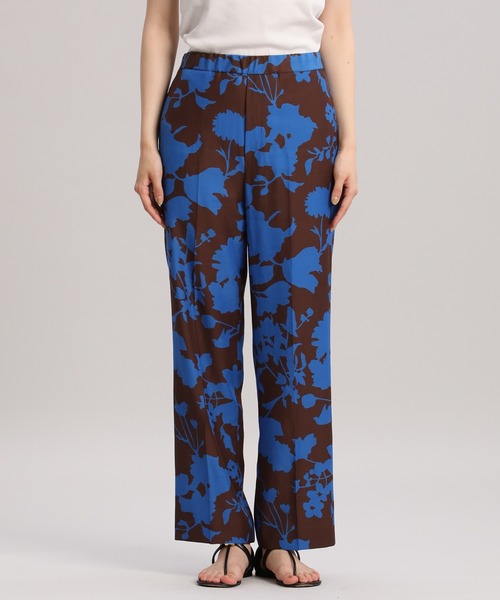 Maison de Beige（メゾンドベージュ）の「《Masion de Beige》大花柄セミワイドパンツ《Viscotecs》（その他パンツ・レディース・ブラウン・9号）」の3枚目の写真