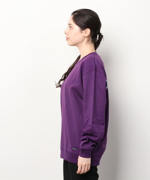 MANASTASH（マナスタッシュ）の「MANASTASH/マナスタッシュ　W's SWEAT BACK LOGO　ウィメンズスウェットバックロゴ（スウェット・レディース・パープル/サンドベージュ/ナチュラル/チャコール・MEDIUM）」の6枚目の写真