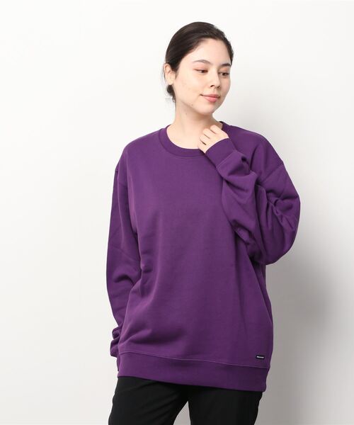 MANASTASH（マナスタッシュ）の「MANASTASH/マナスタッシュ　W's SWEAT BACK LOGO　ウィメンズスウェットバックロゴ（スウェット・レディース・パープル/サンドベージュ/ナチュラル/チャコール・MEDIUM）」の5枚目の写真