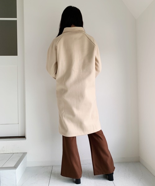 CLEA（クレア）の「ステンカラーロングコート（チェスターコート・レディース・アイボリー/ブラック・FREE）」の22枚目の写真