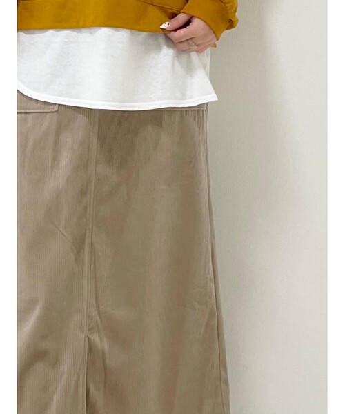 Cutie Blonde（キューティーブロンド）の「◆【S-L】コーデュロイベイカースカート（スカート・レディース・ライトブルー/ブラック/サンドベージュ・01/02/03）」の5枚目の写真