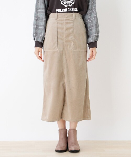 Cutie Blonde（キューティーブロンド）の「◆【S-L】コーデュロイベイカースカート（スカート・レディース・ライトブルー/ブラック/サンドベージュ・01/02/03）」の7枚目の写真