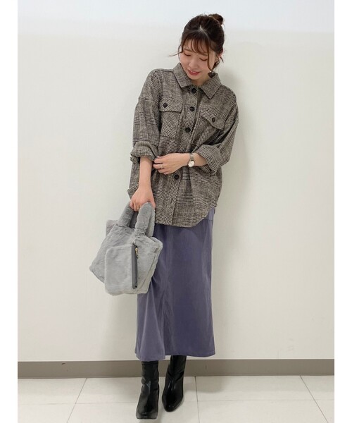 Cutie Blonde（キューティーブロンド）の「◆【S-L】コーデュロイベイカースカート（スカート・レディース・ライトブルー/ブラック/サンドベージュ・01/02/03）」の17枚目の写真