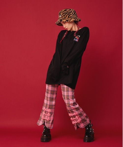 Tシャツ(女性アイドル)　LiSA ANOTHER GREAT DAY L/S TEE(ロングTシャツ) ボルドー サイズ2 「LiSA×Candy Stripper」 コラボレーション第2弾グッズ LiSA×Candy Stripperコラボレーションアイテム リリース決定