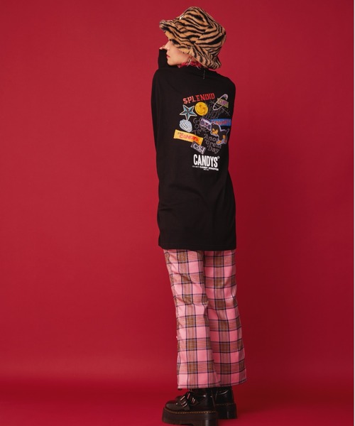 Tシャツ(女性アイドル)　LiSA ANOTHER GREAT DAY L/S TEE(ロングTシャツ) ボルドー サイズ2 「LiSA×Candy Stripper」 コラボレーション第2弾グッズ LiSA×Candy Stripperコラボレーションアイテム リリース決定