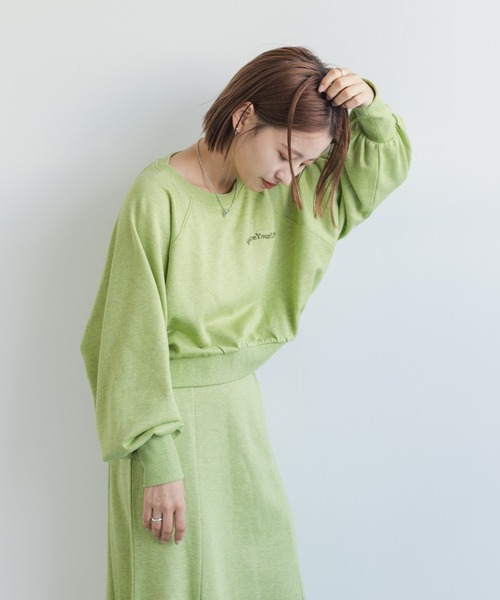 Kastane（カスタネ）の「【SETUP対応】カラーMIXロゴスウェット（スウェット・レディース・ライトグレー/グリーン/モカ/サックスブルー・FREE）」の14枚目の写真