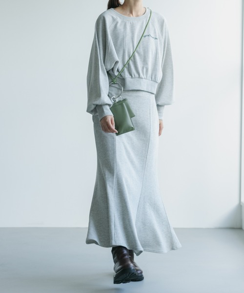 Kastane（カスタネ）の「【SETUP対応】カラーMIXロゴスウェット（スウェット・レディース・ライトグレー/グリーン/モカ/サックスブルー・FREE）」の11枚目の写真