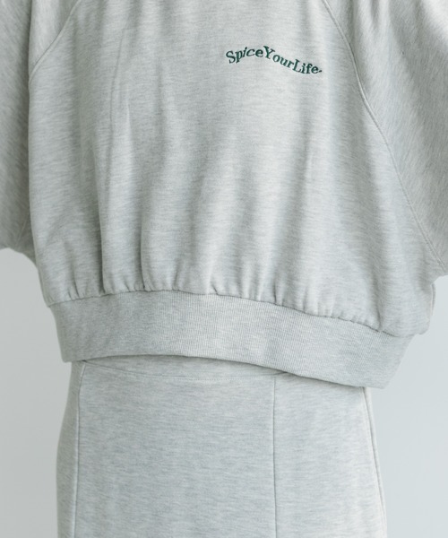 Kastane（カスタネ）の「【SETUP対応】カラーMIXロゴスウェット（スウェット・レディース・ライトグレー/グリーン/モカ/サックスブルー・FREE）」の8枚目の写真