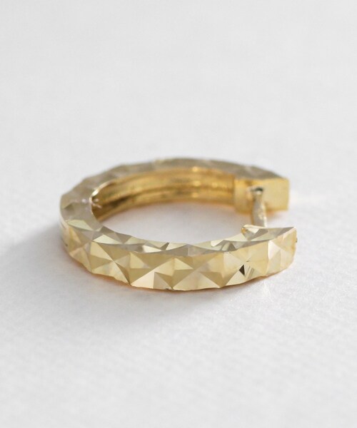 K10ミラーカット 中折れ フープピアス（ピアス（両耳用））｜COCOSHNIK
