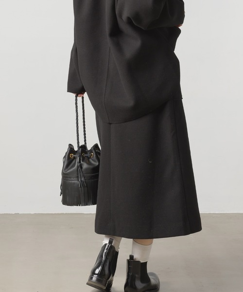 OMNES Supremo（オムネス　スプレモ）の「圧縮ジャージAラインスカート（スカート・レディース・ブラック/ベージュ/ブラウン・FREE）」の7枚目の写真