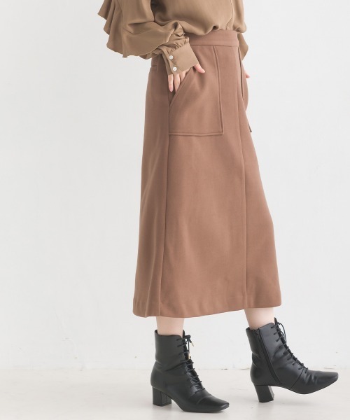 OMNES Supremo（オムネス　スプレモ）の「圧縮ジャージAラインスカート（スカート・レディース・ブラック/ベージュ/ブラウン・FREE）」の11枚目の写真