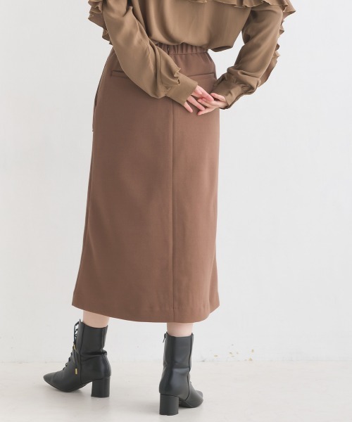 OMNES Supremo（オムネス　スプレモ）の「圧縮ジャージAラインスカート（スカート・レディース・ブラック/ベージュ/ブラウン・FREE）」の12枚目の写真