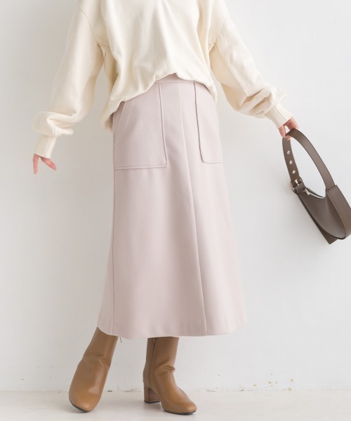 OMNES Supremo（オムネス　スプレモ）の「圧縮ジャージAラインスカート（スカート・レディース・ブラック/ベージュ/ブラウン・FREE）」の15枚目の写真