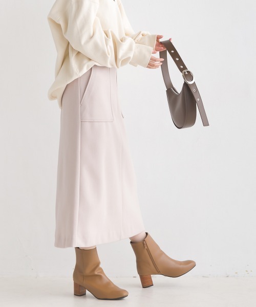 OMNES Supremo（オムネス　スプレモ）の「圧縮ジャージAラインスカート（スカート・レディース・ブラック/ベージュ/ブラウン・FREE）」の16枚目の写真