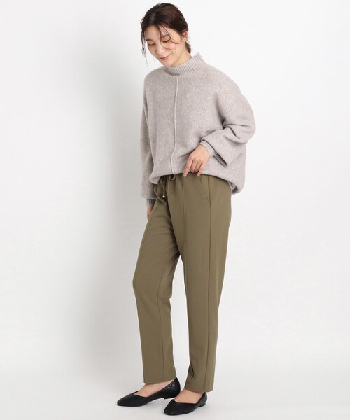 grove(グローブ)の「◆【S-3L】カットジョーゼットジョガーパンツ(その他パンツ・レディース・ダークオレンジ/ベージュ/ブラック・01/04/02/05/03)」の6枚目の写真