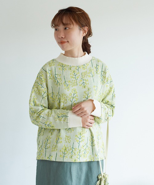 chambre de charme（シャンブルドゥシャーム）の「cdc 菜の花畑ジャカード　プルオーバー（Tシャツ/カットソー・レディース・オフホワイト/ブルー・FREE）」の22枚目の写真