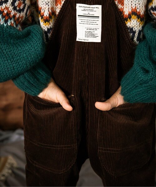 BREEZE（ブリーズ）の「コーデュロイサロペット（サロペット/オーバーオール・キッズ・ネイビー/ブラウン・100/90/130/120/110/80）」の6枚目の写真