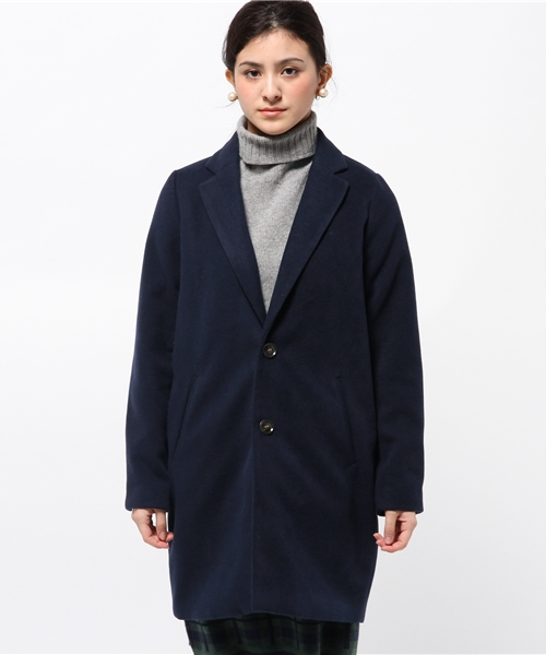 DISCOAT（ディスコート）の「【Discoat】フェイクウールチェスターコート（チェスターコート・レディース・キャメル/ネイビー・MEDIUM/LARGE）」の11枚目の写真