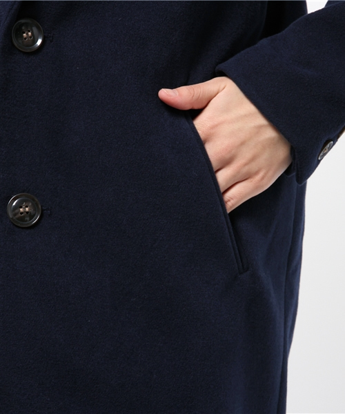 DISCOAT（ディスコート）の「【Discoat】フェイクウールチェスターコート（チェスターコート・レディース・キャメル/ネイビー・MEDIUM/LARGE）」の9枚目の写真