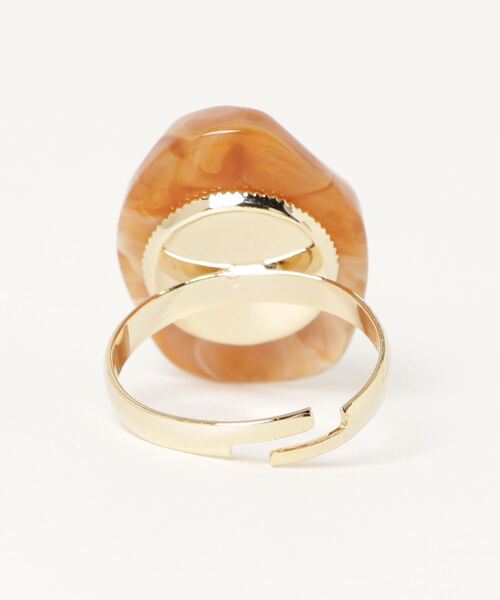 COLOR TOKYO ACCESSORIES（カラートウキョウアクセサリー）の「ストーンアクリルリング（リング・レディース・ブラック/ベージュ/ブラウン/グレー・FREE）」の9枚目の写真