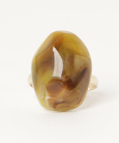 COLOR TOKYO ACCESSORIES（カラートウキョウアクセサリー）の「ストーンアクリルリング（リング・レディース・ブラック/ベージュ/ブラウン/グレー・FREE）」の17枚目の写真